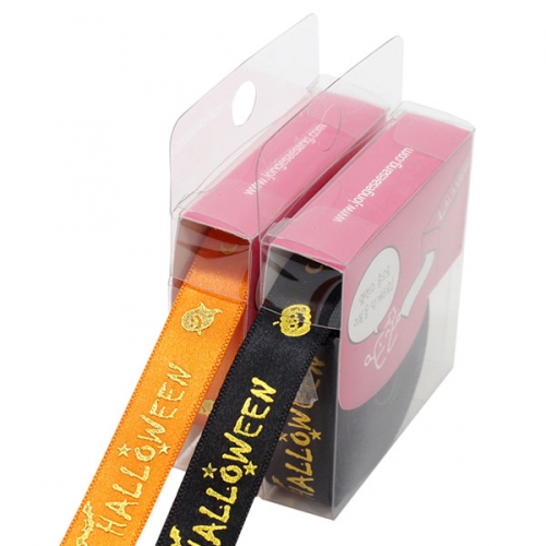 (라라뷰 롤리본) 할로윈 금박 리본_15mm/7yd