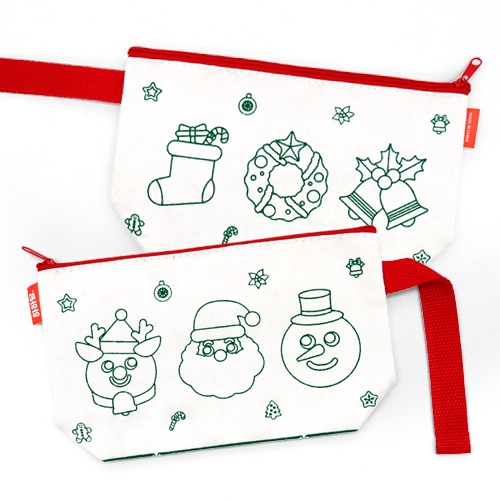 [하하당] 컬러링 파우치 - 크리스마스