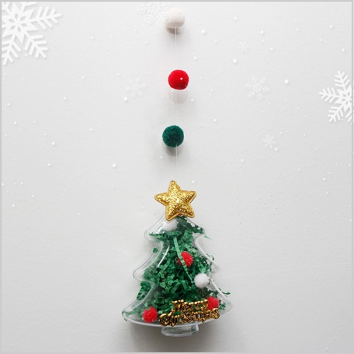 폼폼 투명 트리 모빌