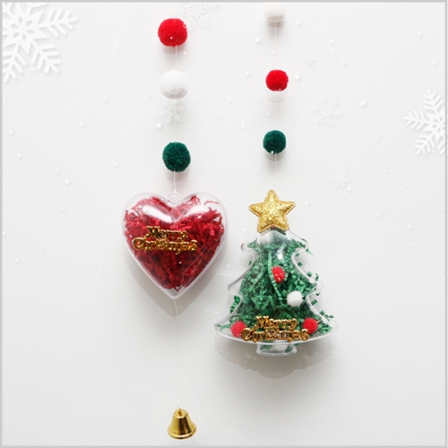 폼폼 투명 트리 모빌