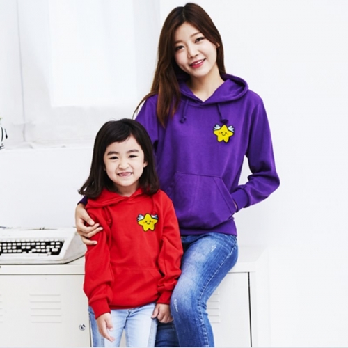 국내산 고급 특양면_후드티셔츠_와펜 자수 후드 티셔츠 엔젤스타(아동~성인)