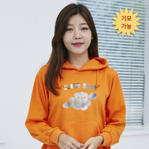 국내산 고급 특양면 후드티셔츠_곰구름 헬로(14호~성인)