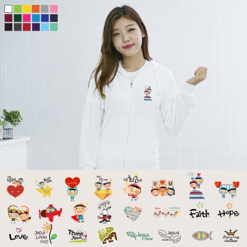 고급특양면_캐릭터 집업후드_심플디자인24종(성인)