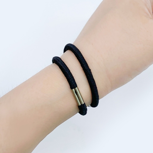 [대원피앤피] 머리끈 검정 10개입 헤어 밴드 고무줄 만들기 재료