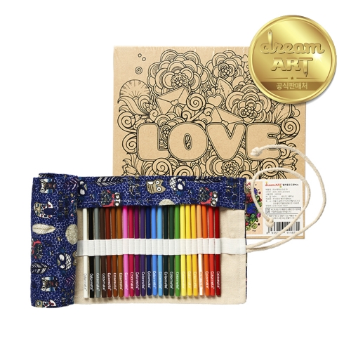 드림아트 롤업 컬러링세트(색연필+우드캔버스)