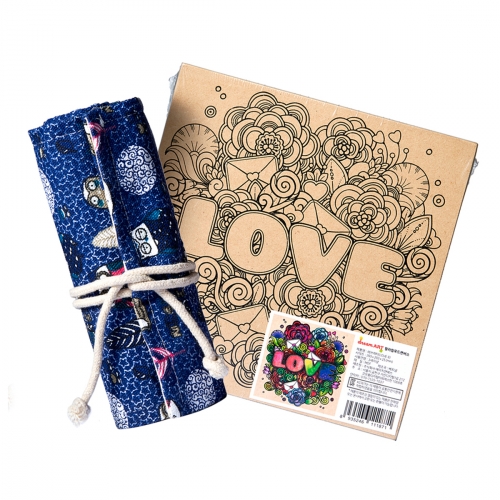 드림아트 롤업 컬러링세트(색연필+우드캔버스)