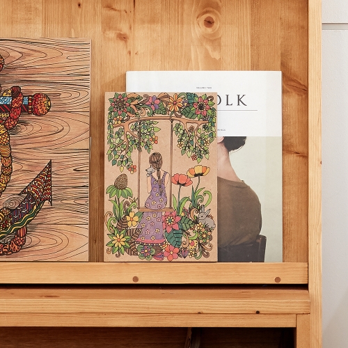 드림아트 컬러링 우드캔버스 소녀와그네(10인치)