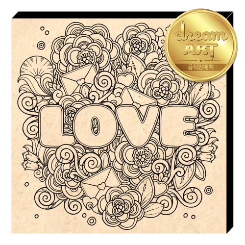 드림아트 컬러링 우드캔버스 러브레터(11인치)