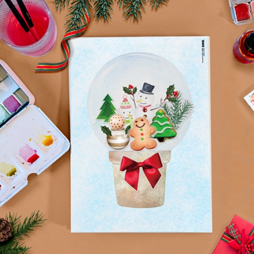 [하하당] 크리스마스 오너먼트 스티커