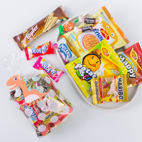 [무료라벨스티커] 유치원 어린이집 구디백 생일 답례품 공룡 간식