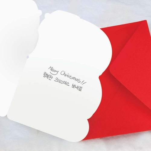 양말 비숑 크리스마스카드 FS734101