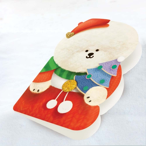 양말 비숑 크리스마스카드 FS734101