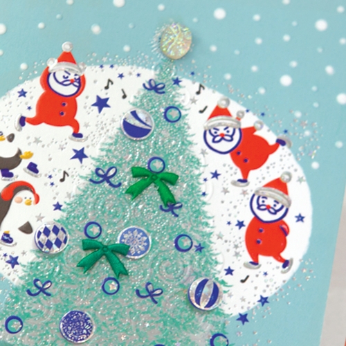 스케이트산타 크리스마스카드 FS708204