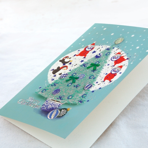 스케이트산타 크리스마스카드 FS708204