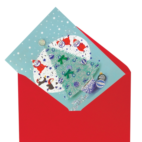 스케이트산타 크리스마스카드 FS708204