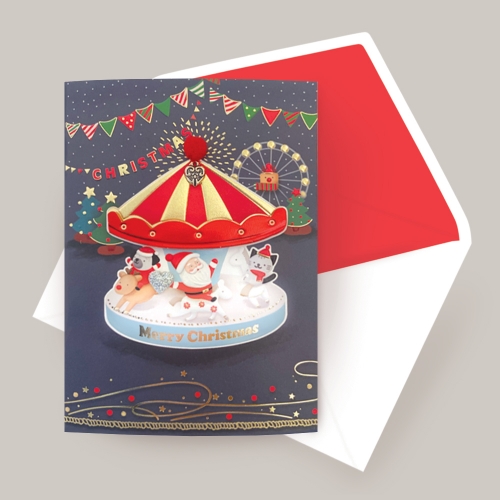 회전목마 크리스마스카드 FS702302