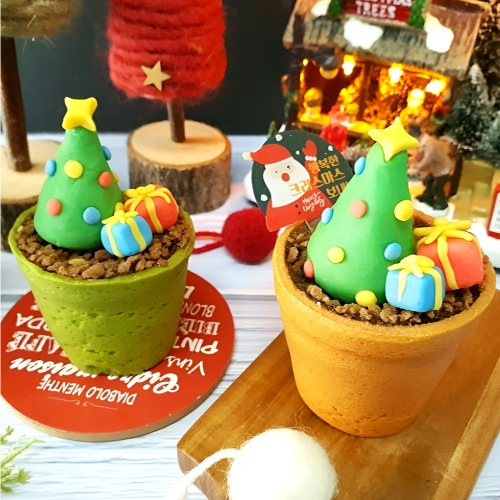 크리스마스 슈가클레이 화분 컵케이크 만들기 10인 키트 (소분X)