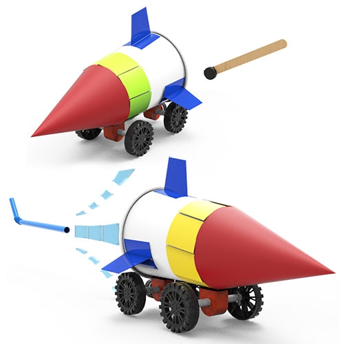 2in1 바람과 자석으로 가는 로켓자동차(1인용)