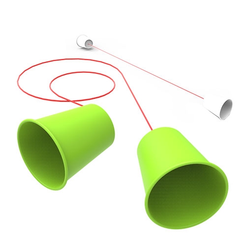 뉴 창작용 종이컵전화기-1인용