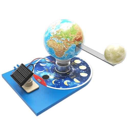 뉴 태양광으로 자전하는 지구와 달의 위상변화(일반형)