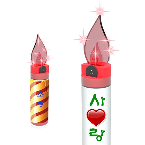 입으로 불면 켜지는 LED촛불(압력센서)- 1인용