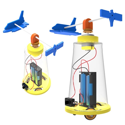 회전 우주왕복선 & 인공위성 (1인용)