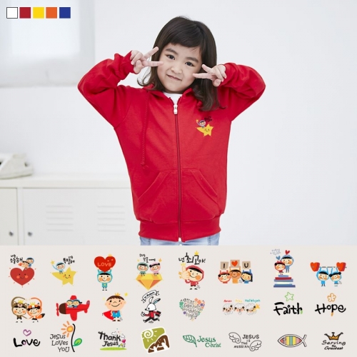 고급특양면_캐릭터 집업후드_심플디자인24종(아동성인/5컬러)