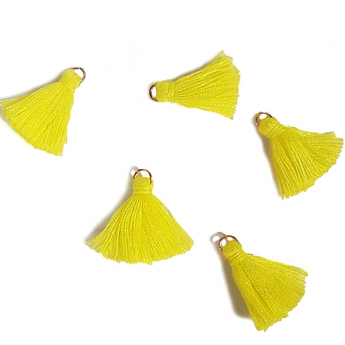 [탑키드] 미니 고리 노란 태슬 (5개입)