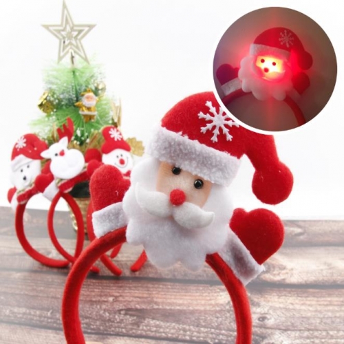 나성 크리스마스 LED 반짝 머리띠 파티 소품