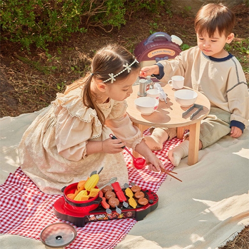 바비큐 그릴 스팀 캠핑 놀이 세트 43p