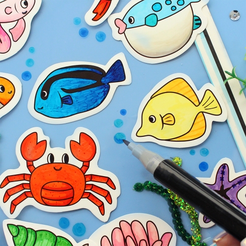 컬러링 바다관찰 5set