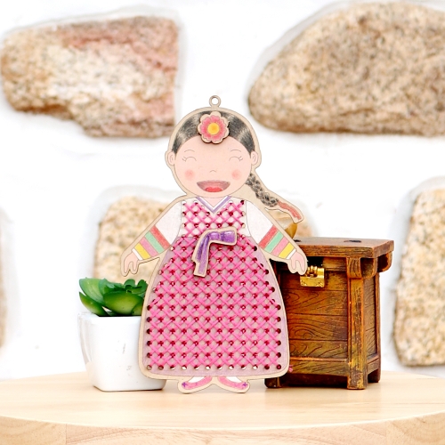 메이크문구 W034 우드십자수만들기 아씨