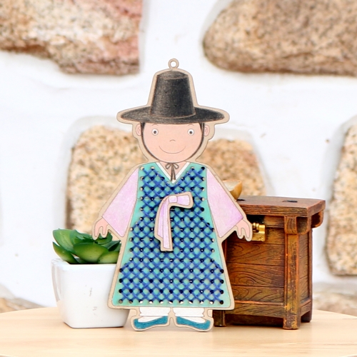 메이크문구 W035 우드십자수만들기 도령