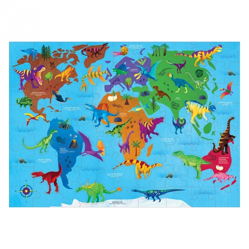[퍼즐]머드퍼피 세계 공룡 지도 80피스  / 5-9세