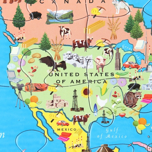 [퍼즐]이부 세계지도 100피스 / 5세이상