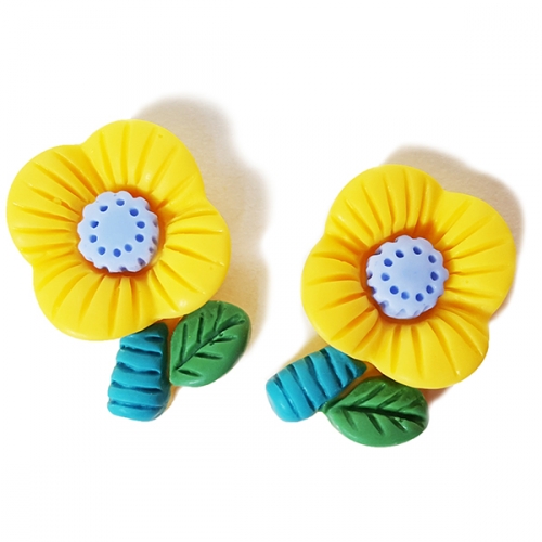 [탑키드] 노란 꽃 비즈 (10개입)