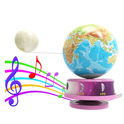 뉴 오르골 자전 지구본과 달의 위상변화(대형)