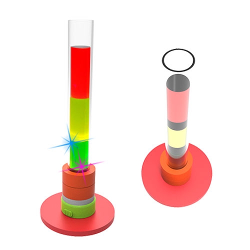 뉴 용액의 농도실험 설탕물 삼색탑(5인용)-LED형