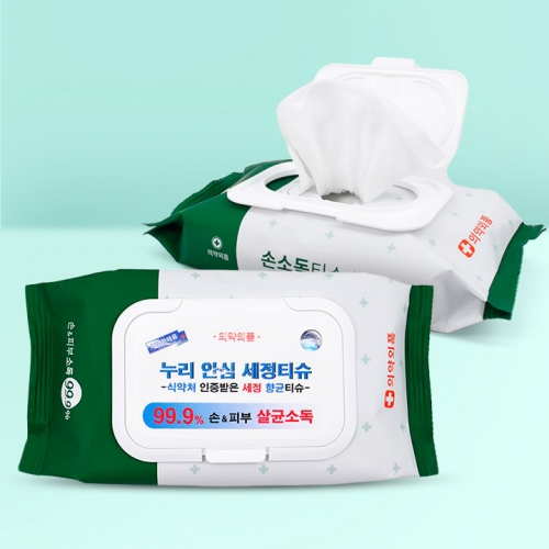 99.9% 살균소독 누리 안심 세정티슈 60매