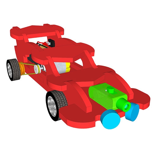 스톰 창작용 고무동력전달자동차(일반형 5인용)