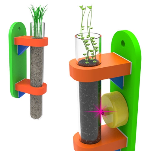 씨앗발아 시험관 벽걸이화분 (완두콩 1인용)