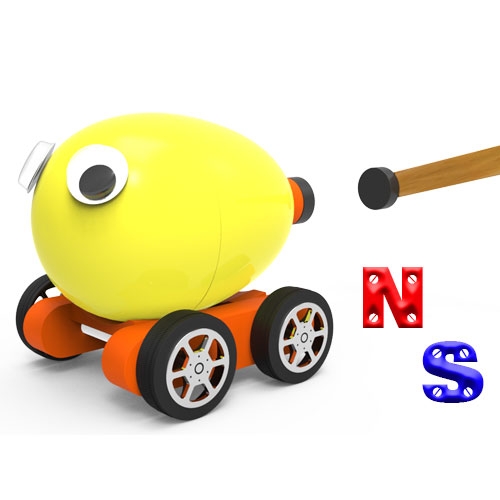 자석으로가는 계란자동차 (일반형 1인용)