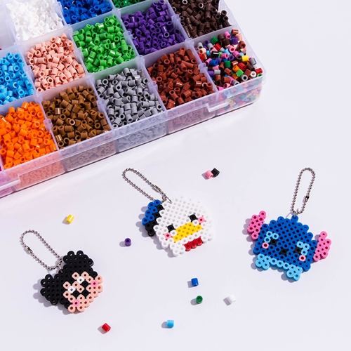 5mm 컬러비즈 18색세트 + 부자재3종(5mm모양판사각대+기름종이+컬러비즈용곡선집게(5개입))