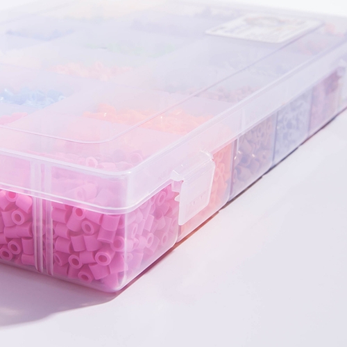 5mm 컬러비즈 18색세트 + 부자재3종(5mm모양판사각대+기름종이+컬러비즈용곡선집게(5개입))