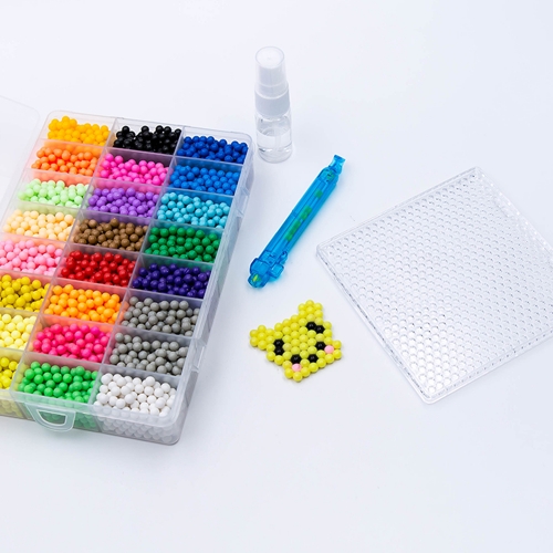 아쿠아워터 비즈 세트 (약 7200 알) + 모양판 1 + 분무기,집게(2개씩)