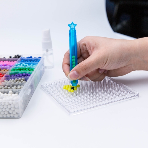 아쿠아워터 비즈 세트 (약 7200 알) + 모양판 1 + 분무기,집게(2개씩)