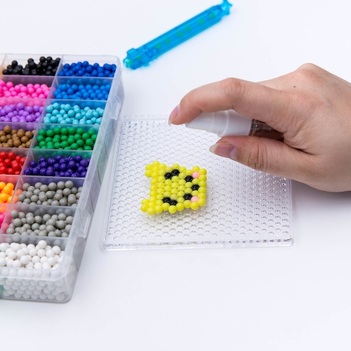 아쿠아워터 비즈 세트 (약 7200 알) + 모양판 1 + 분무기,집게(2개씩)