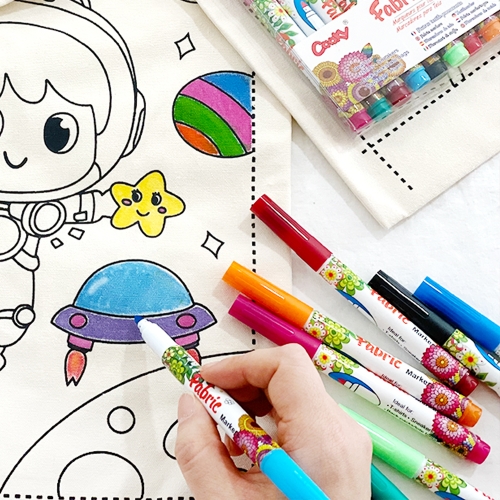 패브릭 마카 12색 염색 마커 직물 천 에코백 DIY 색칠