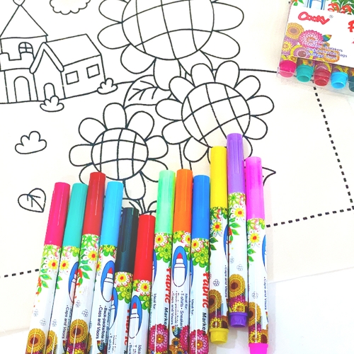 패브릭 마카 12색 염색 마커 직물 천 에코백 DIY 색칠