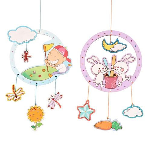 모빌 만들기 DIY 키트 나무 우드 색칠 어린이 세트